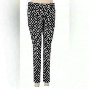 J McLaughlin Black & White Hexagon Patterned Ladies Pants size 8 Casual Slacks